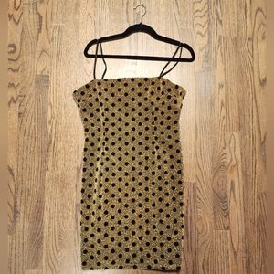 Glamorous Black and Gold Dress